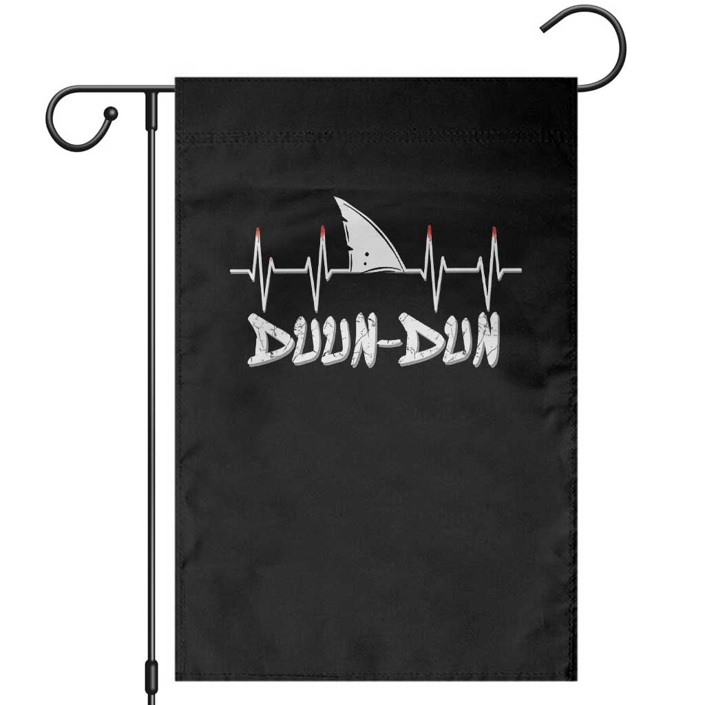 Funny Shark Heartbeat EKG Dunn Ocean Wildlife Garden Flag TS11 Black Print Your Wear