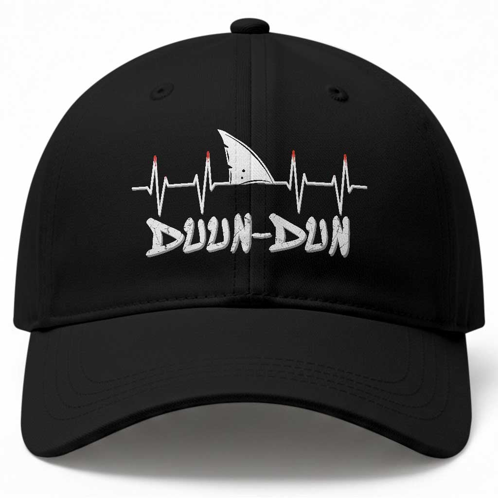 Funny Shark Heartbeat EKG Dunn Ocean Wildlife Baseball Cap TS11 Print Your Wear