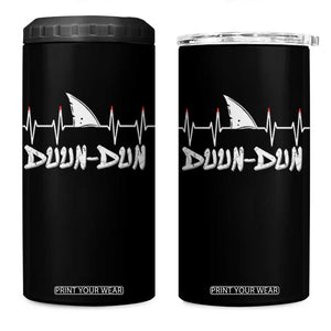 Funny Shark Heartbeat EKG Dunn Ocean Wildlife 4 in 1 Can Cooler Tumbler TS11 One Size: 16 oz Black Print Your Wear