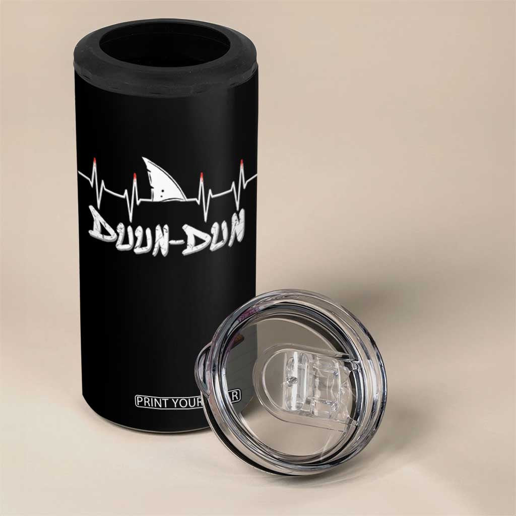 Funny Shark Heartbeat EKG Dunn Ocean Wildlife 4 in 1 Can Cooler Tumbler TS11 Print Your Wear