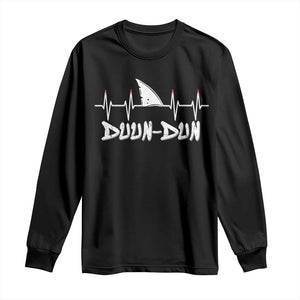 Funny Shark Heartbeat EKG Dunn Ocean Wildlife Long Sleeve Shirt TS11 Black Print Your Wear