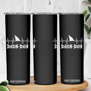 Funny Shark Heartbeat EKG Dunn Ocean Wildlife Skinny Tumbler TS11 Print Your Wear