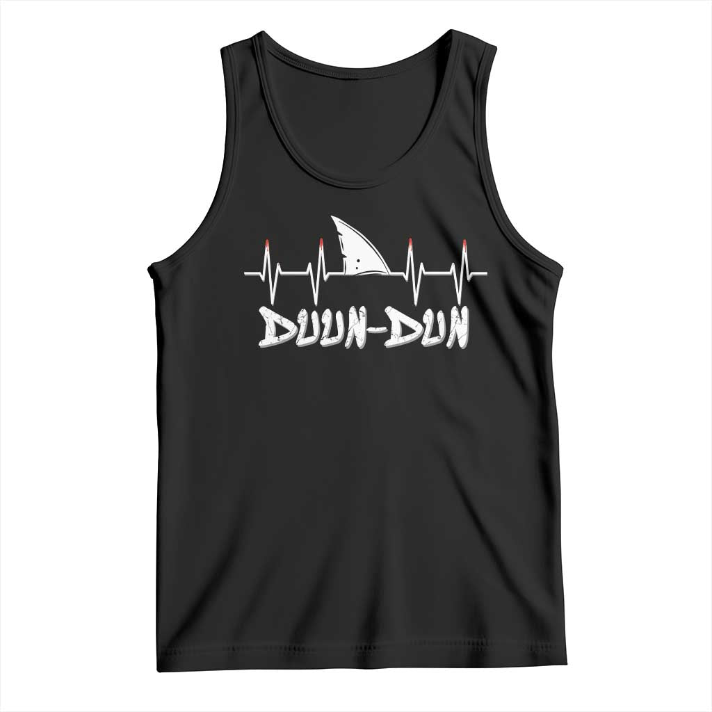 Funny Shark Heartbeat EKG Dunn Ocean Wildlife Tank Top TS11 Black Print Your Wear