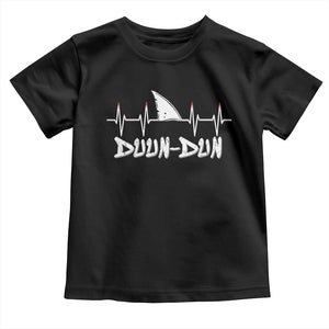Funny Shark Heartbeat EKG Dunn Ocean Wildlife Toddler T Shirt TS11 Black Print Your Wear