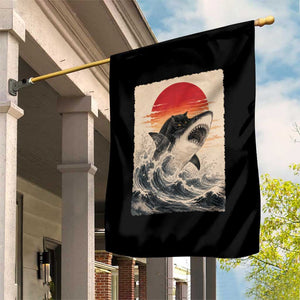 Black Cat Hunting Shark Ukiyo e Ocean Art Garden Flag Funny Japanese Style Graphic TS11 Print Your Wear