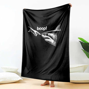 Boop Shark Meme Throw Blanket Funny Nose Touch Shark Lovers Ocean Life TS11 Print Your Wear