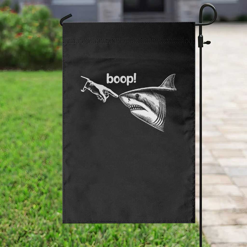 Boop Shark Meme Garden Flag Funny Nose Touch Shark Lovers Ocean Life TS11 Print Your Wear