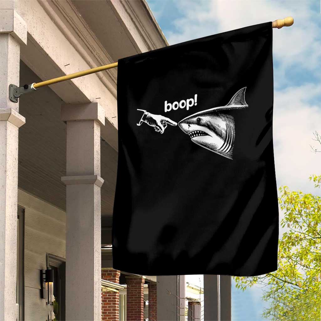 Boop Shark Meme Garden Flag Funny Nose Touch Shark Lovers Ocean Life TS11 Print Your Wear