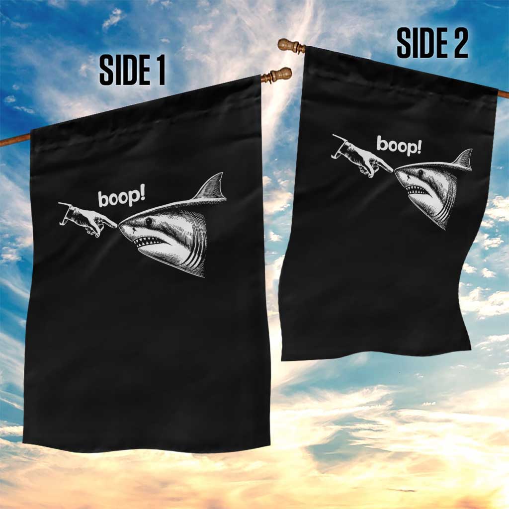 Boop Shark Meme Garden Flag Funny Nose Touch Shark Lovers Ocean Life TS11 Print Your Wear