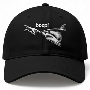 Boop Shark Meme Baseball Cap Funny Nose Touch Shark Lovers Ocean Life TS11 Print Your Wear