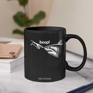 Boop Shark Meme Coffee Mug Funny Nose Touch Shark Lovers Ocean Life TS11 Print Your Wear