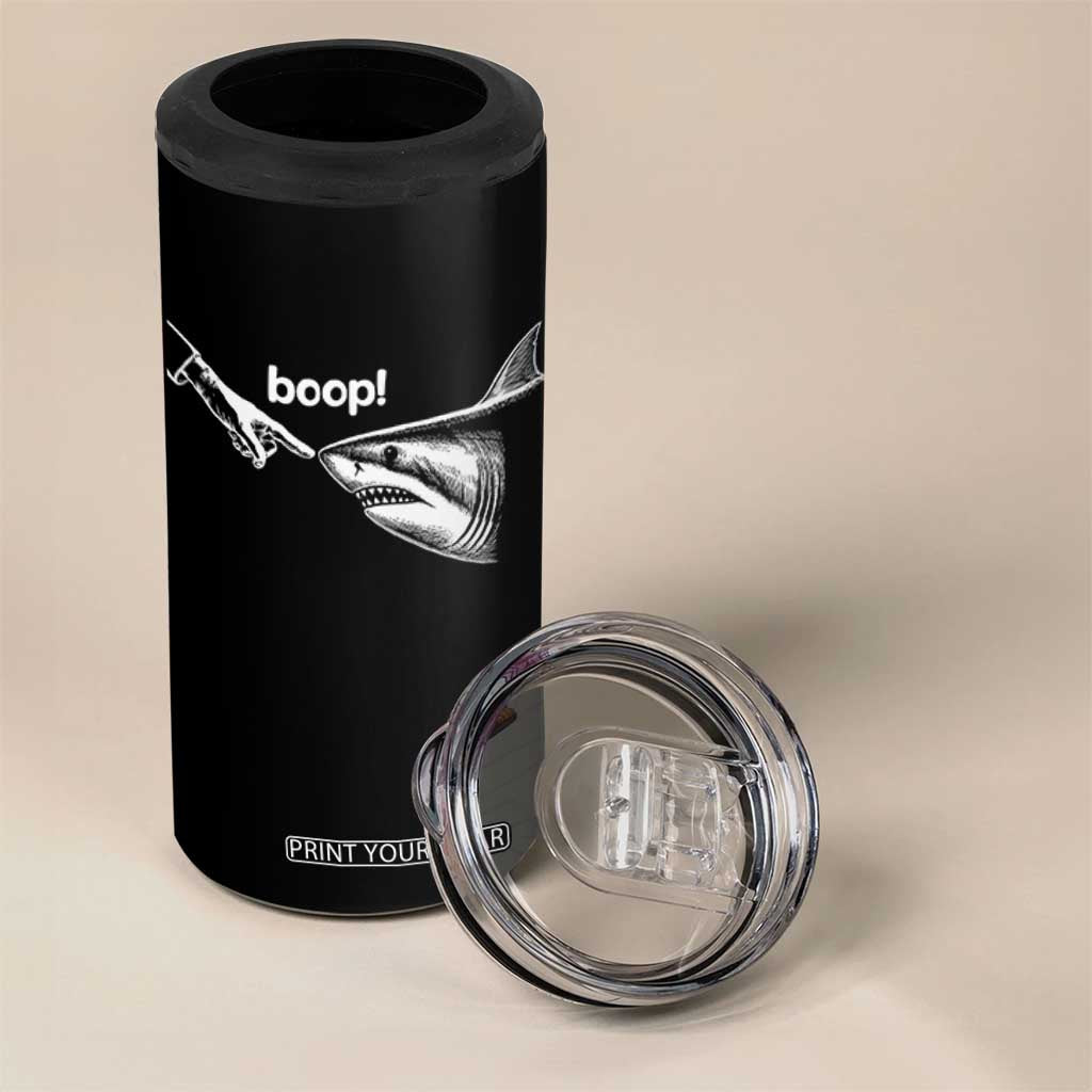 Boop Shark Meme 4 in 1 Can Cooler Tumbler Funny Nose Touch Shark Lovers Ocean Life TS11 Print Your Wear