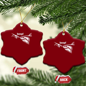 Boop Shark Meme Ceramic Ornament Funny Nose Touch Shark Lovers Ocean Life TS11 Print Your Wear