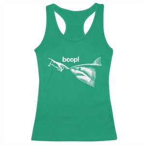 Boop Shark Meme Racerback Tank Top Funny Nose Touch Shark Lovers Ocean Life TS11 Irish Green Print Your Wear
