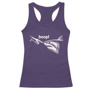Boop Shark Meme Racerback Tank Top Funny Nose Touch Shark Lovers Ocean Life TS11 Purple Print Your Wear