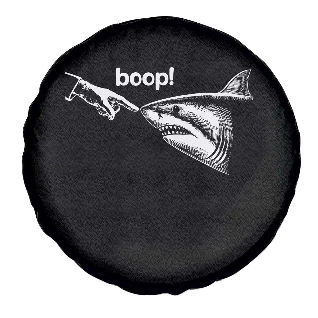 Boop Shark Meme Spare Tire Cover Funny Nose Touch Shark Lovers Ocean Life TS11 Print Your Wear