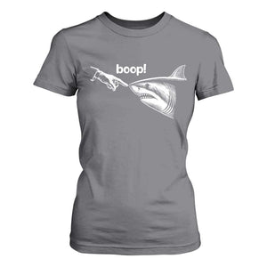 Boop Shark Meme T Shirt For Women Funny Nose Touch Shark Lovers Ocean Life TS11 Charcoal Print Your Wear