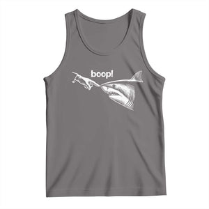 Boop Shark Meme Tank Top Funny Nose Touch Shark Lovers Ocean Life TS11 Deep Heather Print Your Wear