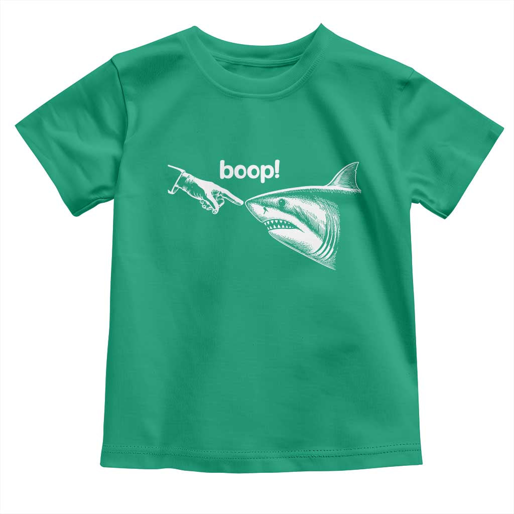 Boop Shark Meme Toddler T Shirt Funny Nose Touch Shark Lovers Ocean Life TS11 Irish Green Print Your Wear