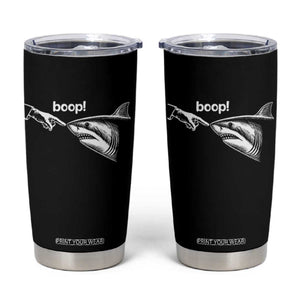 Boop Shark Meme Tumbler Cup Funny Nose Touch Shark Lovers Ocean Life TS11 Black Print Your Wear