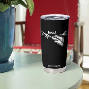 Boop Shark Meme Tumbler Cup Funny Nose Touch Shark Lovers Ocean Life TS11 Print Your Wear
