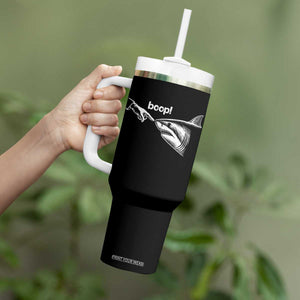 Boop Shark Meme Tumbler With Handle Funny Nose Touch Shark Lovers Ocean Life TS11 Print Your Wear