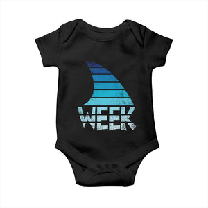 Funny Shark Fin Week Retro Ocean Wildlife Vintage Baby Onesie TS11 Black Print Your Wear