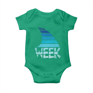 Funny Shark Fin Week Retro Ocean Wildlife Vintage Baby Onesie TS11 Irish Green Print Your Wear