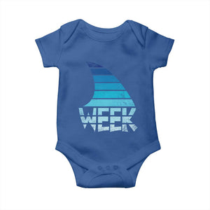 Funny Shark Fin Week Retro Ocean Wildlife Vintage Baby Onesie TS11 Royal Blue Print Your Wear