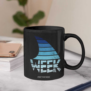 Funny Shark Fin Week Retro Ocean Wildlife Vintage Coffee Mug TS11 Print Your Wear