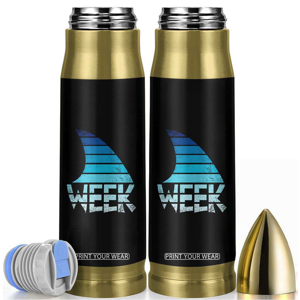 Funny Shark Fin Week Retro Ocean Wildlife Vintage Bullet Tumbler TS11 Black Print Your Wear