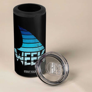 Funny Shark Fin Week Retro Ocean Wildlife Vintage 4 in 1 Can Cooler Tumbler TS11 Print Your Wear