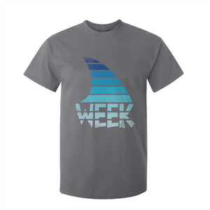 Funny Shark Fin Week Retro Ocean Wildlife Vintage T Shirt For Kid TS11 Charcoal Print Your Wear