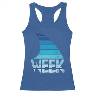 Funny Shark Fin Week Retro Ocean Wildlife Vintage Racerback Tank Top TS11 Royal Blue Print Your Wear