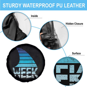 Funny Shark Fin Week Retro Ocean Wildlife Vintage Spare Tire Cover TS11 Print Your Wear