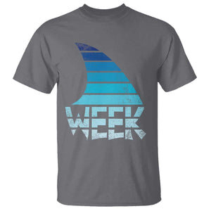 Funny Shark Fin Week Retro Ocean Wildlife Vintage T Shirt TS11 Charcoal Print Your Wear