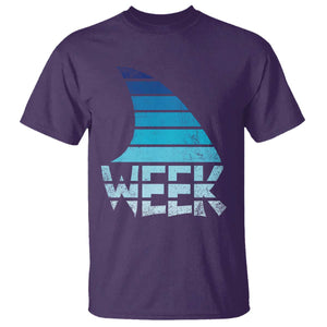 Funny Shark Fin Week Retro Ocean Wildlife Vintage T Shirt TS11 Purple Print Your Wear