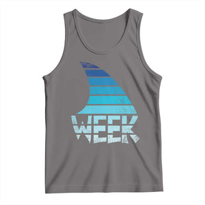 Funny Shark Fin Week Retro Ocean Wildlife Vintage Tank Top TS11 Deep Heather Print Your Wear