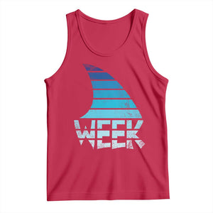 Funny Shark Fin Week Retro Ocean Wildlife Vintage Tank Top TS11 Red Print Your Wear