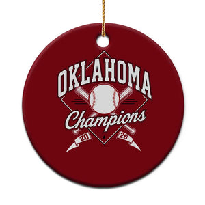 Oklahoma Champions 2026 Ceramic Ornament Baseball Pennant Flag Graphic TS11 1pc Red Print Your Wear
