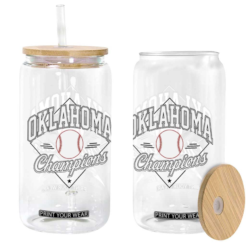 Oklahoma Champions 2026 Glass Can Baseball Diamond Pennant Flag Graphic TS11 Print Your Wear
