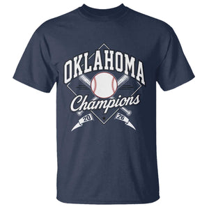 Oklahoma Champions 2026 T Shirt Baseball Pennant Flag Graphic TS11 Navy Print Your Wear