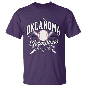 Oklahoma Champions 2026 T Shirt Baseball Pennant Flag Graphic TS11 Purple Print Your Wear