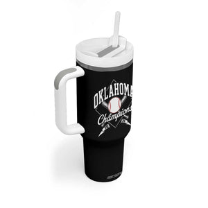 Oklahoma Champions 2026 Tumbler With Handle Baseball Diamond Pennant Flag Graphic TS11 Print Your Wear