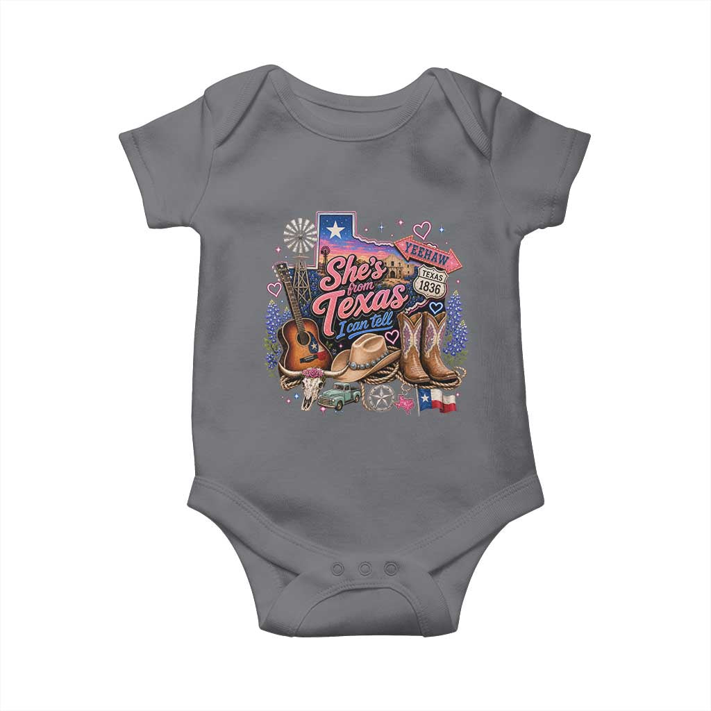 She Is From Texas I Can Tell Baby Onesie Texas Girl Pride
