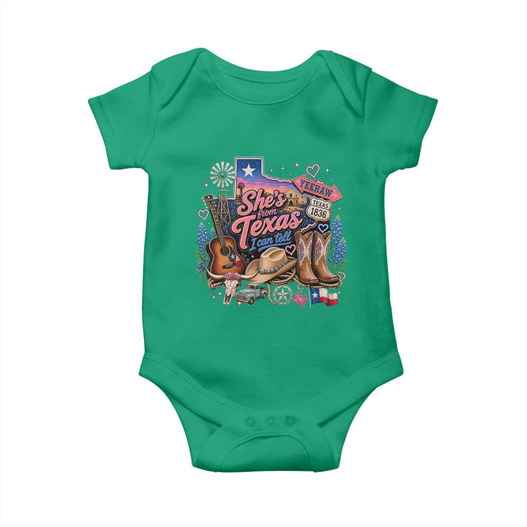 She Is From Texas I Can Tell Baby Onesie Texas Girl Pride