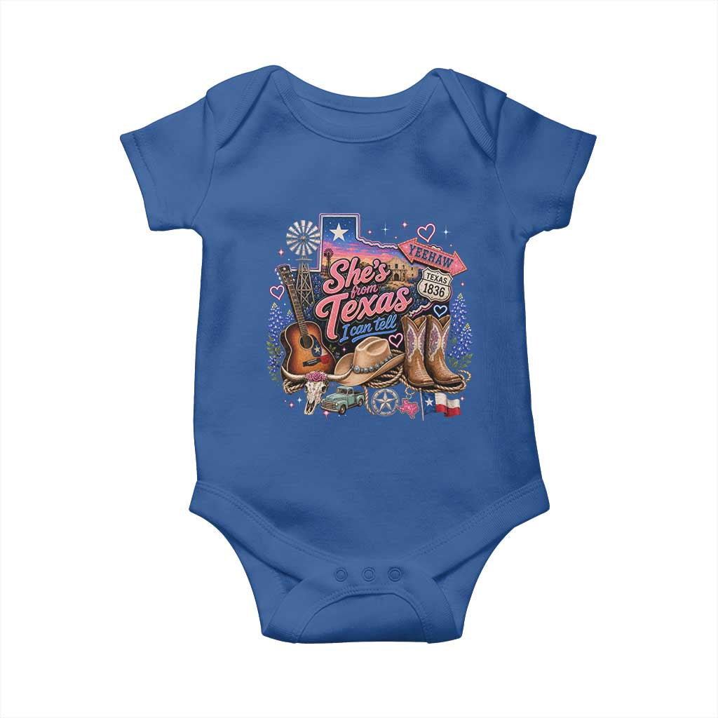 She Is From Texas I Can Tell Baby Onesie Texas Girl Pride