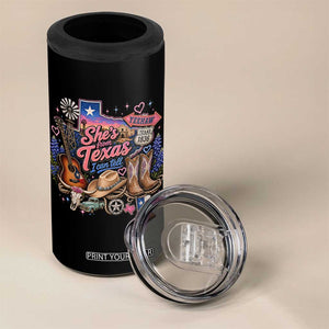 She Is From Texas I Can Tell 4 in 1 Can Cooler Tumbler Texas Girl Pride