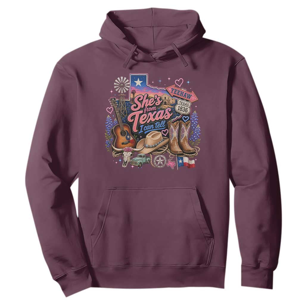 She Is From Texas I Can Tell Hoodie Texas Girl Pride