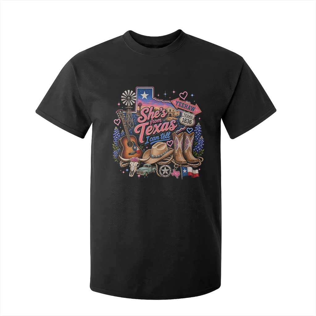 She Is From Texas I Can Tell T Shirt For Kid Texas Girl Pride TS11 Black Print Your Wear
